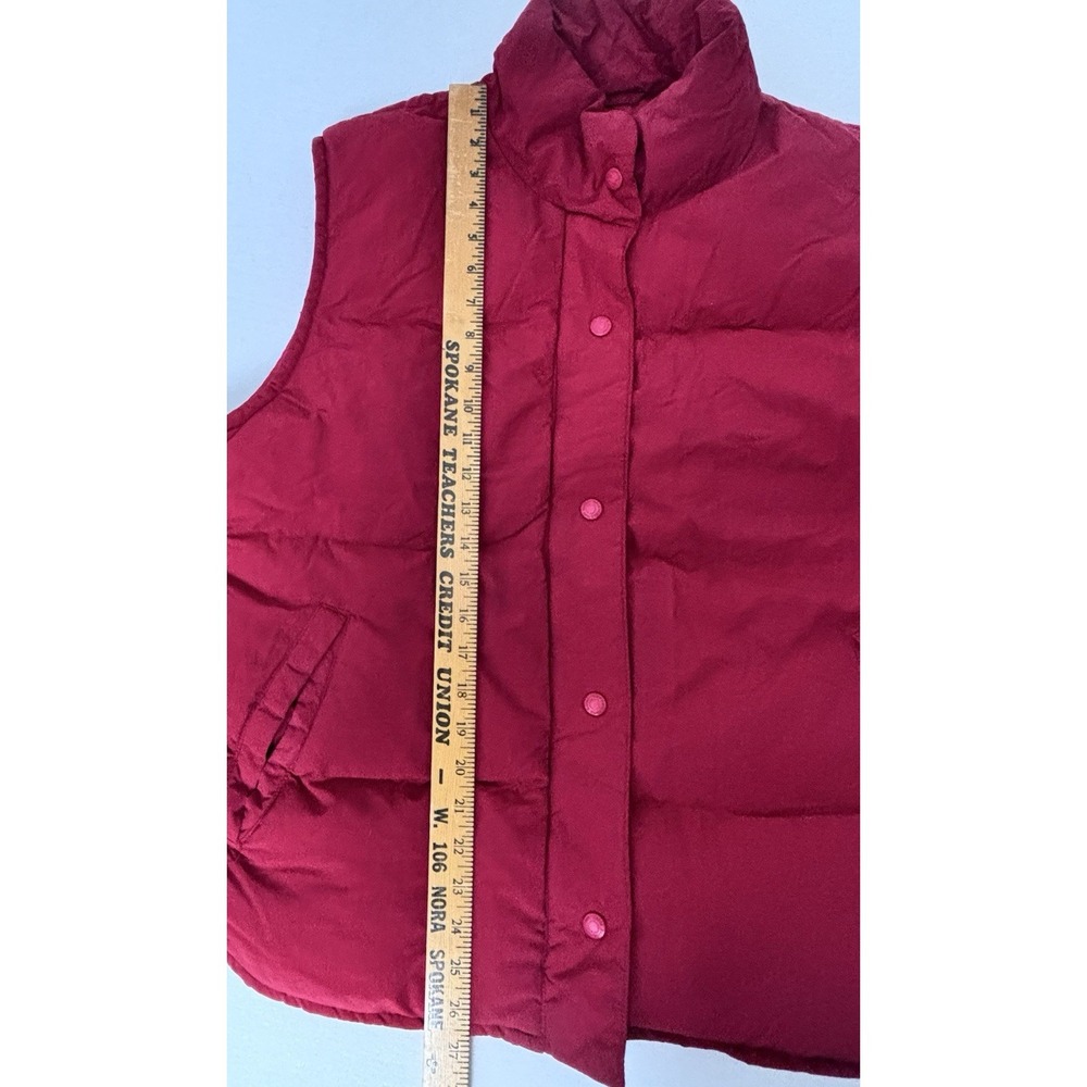 Vintage Eddie Bauer Goose Down Quilted Puffer Vest Womens XL Red - Picture 3 of 9